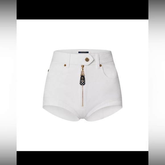 Louis Vuitton Night Denim Mini Shorts Milk White Rare Japan Exclusive Never Worn - Picture 2 of 16